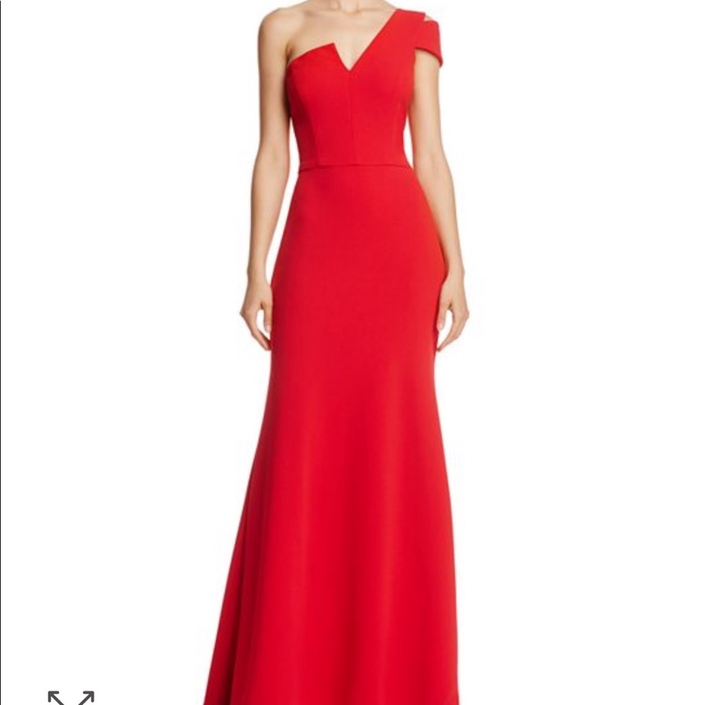 One-Shoulder Ruffled Gown
